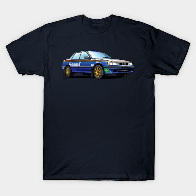 Subaru Legacy RS WRC T-Shirt by Mario Ramos Rally Art